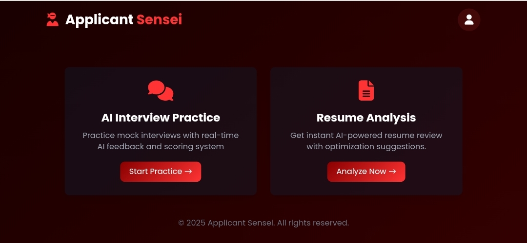 Applicant Sensei dashboard